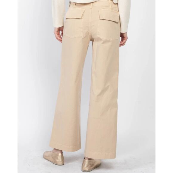 Nili Lotan Khaki Leon Boy Button Fly Straight Pants Size 4 - Picture 2 of 6